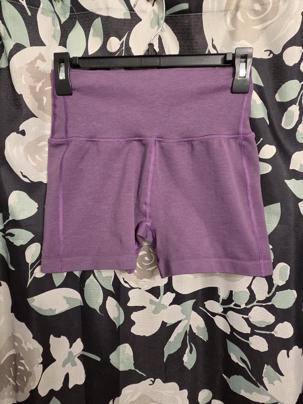 Alphalete High-Waist Purple Athletic Bike Shorts